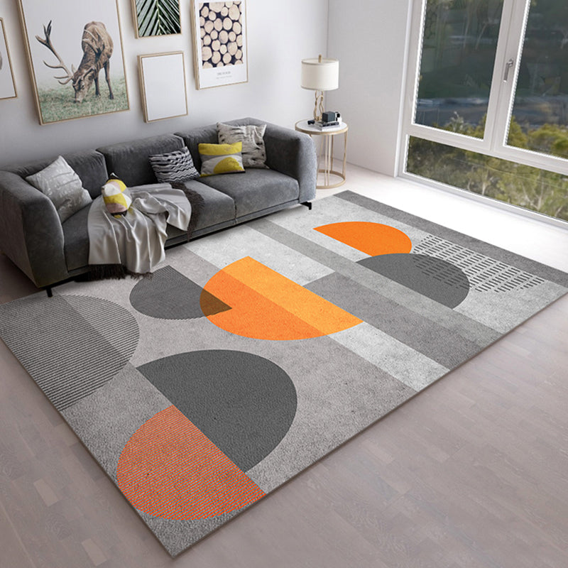 Contemporary Morandi Colorblock Abstract Rug Multi Color Polypropylene Rug Stain Resistant Non-Slip Pet Friendly Rug for Living Room Grey Clearhalo 'Area Rug' 'Rug' 2266758