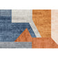 Nordic Color-Block Stripe Print Rug Multi-Colored Polypropylene Carpet Stain Resistant Anti-Slip Pet Friendly Rug for Drawing Room Orange Clearhalo 'Area Rug' 'Rug' 2266833