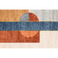 Nordic Color-Block Stripe Print Rug Multi-Colored Polypropylene Carpet Stain Resistant Anti-Slip Pet Friendly Rug for Drawing Room Dark Red Clearhalo 'Area Rug' 'Rug' 2266839