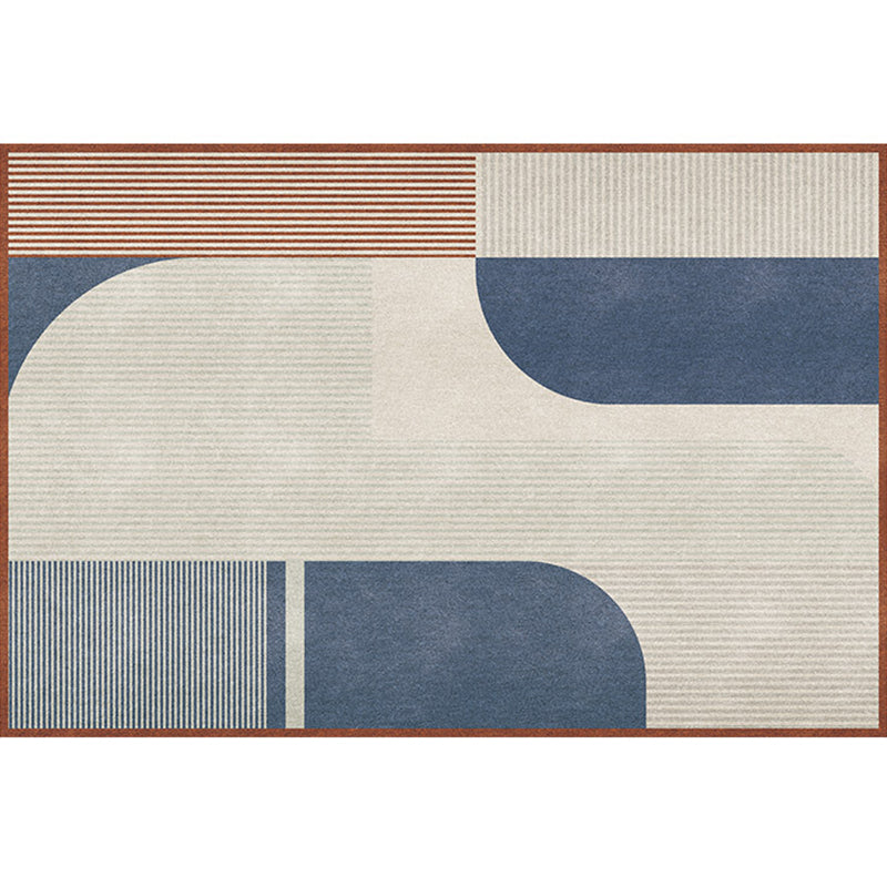 Funky Nordic Style Rug Multicolor Line Print Geometric Color Block Rug Stain Resistant Pet-Friendly Anti-Slip Carpet for Decor Beige-Coffee Clearhalo 'Area Rug' 'Rug' 2266844