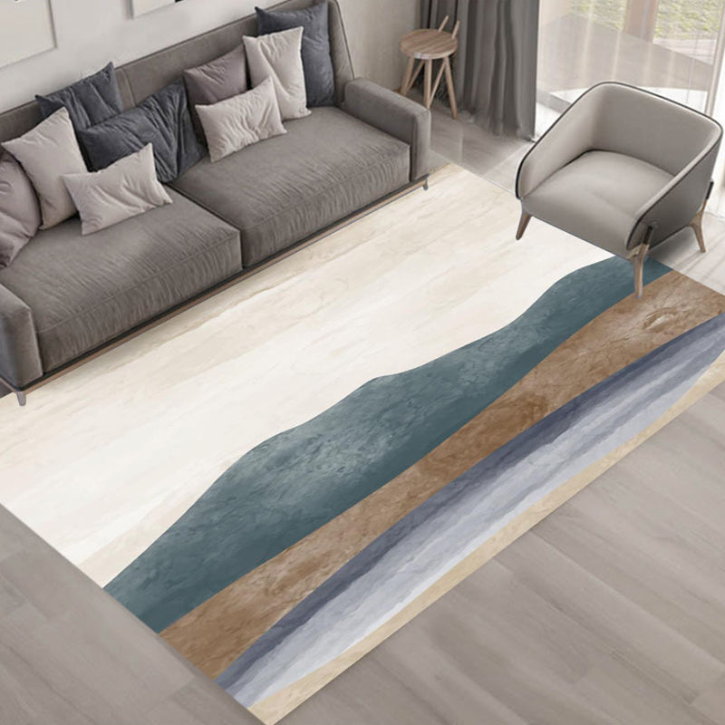 Minimalist Interior Area Rug Multicolor Morandi Color Block Art Rug Polypropylene Pet Friendly Non-Slip Washable Rug Silver Gray Clearhalo 'Area Rug' 'Rug' 2266895