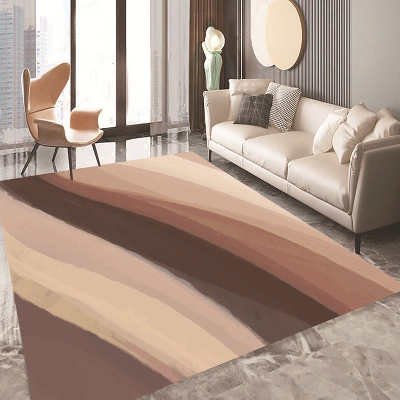 Minimalist Interior Area Rug Multicolor Morandi Color Block Art Rug Polypropylene Pet Friendly Non-Slip Washable Rug Tan Clearhalo 'Area Rug' 'Rug' 2266902