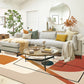 Minimalistic Nordic Rug Multicolor Abstract Color Block Carpet Anti-Slip Stain Resistant Pet Friendly Rug for Drawing Room Red Clearhalo 'Area Rug' 'Rug' 2266971