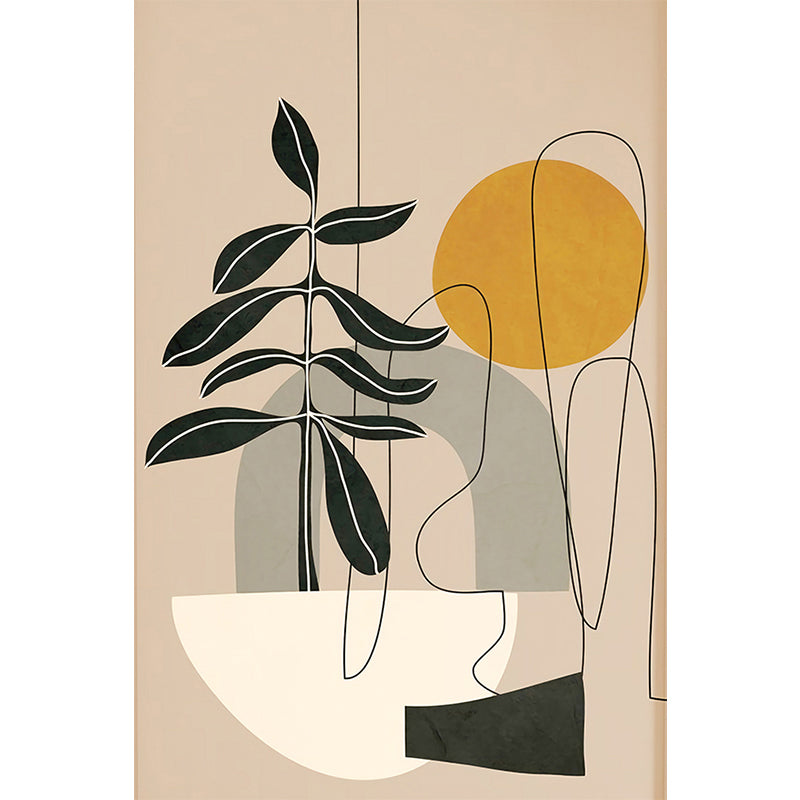 Minimalistic Nordic Rug Multicolor Abstract Color Block Carpet Anti-Slip Stain Resistant Pet Friendly Rug for Drawing Room Khaki Clearhalo 'Area Rug' 'Rug' 2266973