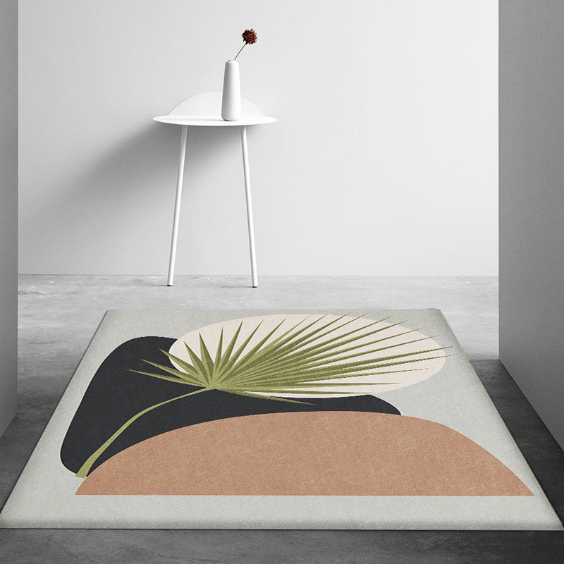 Minimalistic Nordic Rug Multicolor Abstract Color Block Carpet Anti-Slip Stain Resistant Pet Friendly Rug for Drawing Room Black Clearhalo 'Area Rug' 'Rug' 2266975