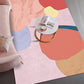 Multicolor Abstract Art Printed Rug Polypropylene Minimalist Area Rug Machine Washable Anti-Slip Backing Stain Resistant Rug for Great Room Pink Clearhalo 'Area Rug' 'Rug' 2266979