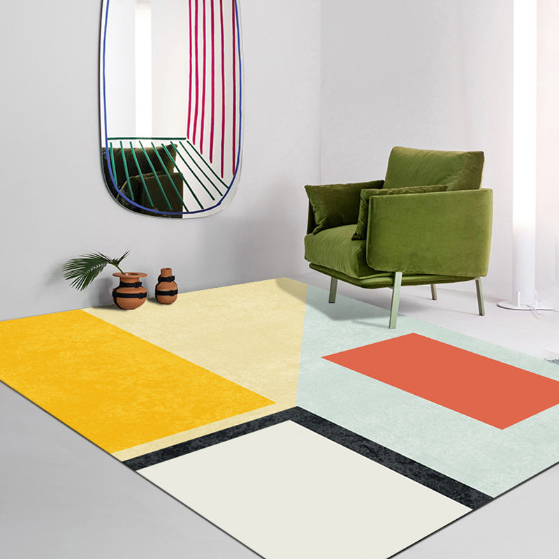 Multicolor Abstract Art Printed Rug Polypropylene Minimalist Area Rug Machine Washable Anti-Slip Backing Stain Resistant Rug for Great Room Light Green Clearhalo 'Area Rug' 'Rug' 2266990