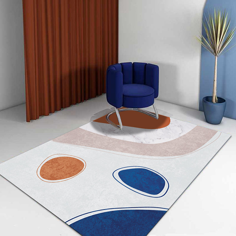 Multicolor Abstract Art Printed Rug Polypropylene Minimalist Area Rug Machine Washable Anti-Slip Backing Stain Resistant Rug for Great Room Grey Clearhalo 'Area Rug' 'Rug' 2266994