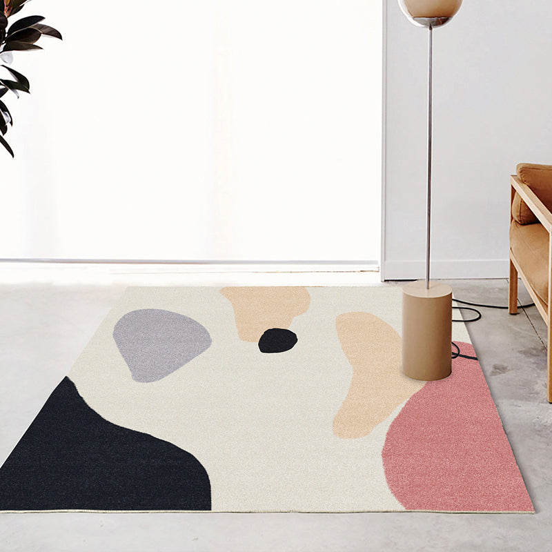 Multi Color Scandinavian Style Rug Polyester Abstract Water-Color Block Print Rug Stain Resistant Machine Washable Non-Slip Backing Rug for Home Clearhalo 'Area Rug' 'Rug' 2267002