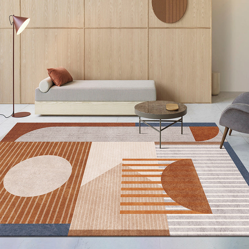 Modern Geometric Color Block Rug Multi-Color Synthetics Area Carpet Pet Friendly Washable Non-Slip Backing Rug for Sitting Room Clearhalo 'Area Rug' 'Rug' 2267007