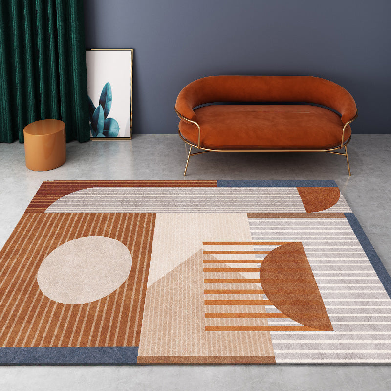 Modern Geometric Color Block Rug Multi-Color Synthetics Area Carpet Pet Friendly Washable Non-Slip Backing Rug for Sitting Room Clearhalo 'Area Rug' 'Rug' 2267009