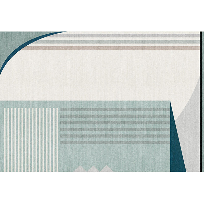 Modern Geometric Color Block Rug Multi-Color Synthetics Area Carpet Pet Friendly Washable Non-Slip Backing Rug for Sitting Room Green Clearhalo 'Area Rug' 'Rug' 2267015