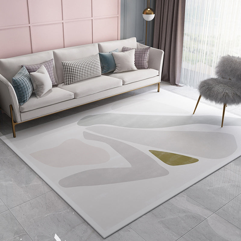 Nordic Morandi Color Blocking Rug Multicolor Polypropylene Rug Anti-Slip Backing Stain Resistant Pet Friendly Rug for Family Room Light Gray Clearhalo 'Area Rug' 'Rug' 2267023