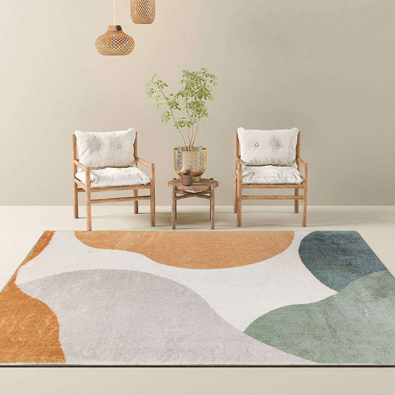 Stylish Watercolor Color Block Rug Multi-Color Nordic Rug Polyester Machine Washable Stain Resistant Anti-Slip Rug for Room Yellow-Red Clearhalo 'Area Rug' 'Rug' 2267031
