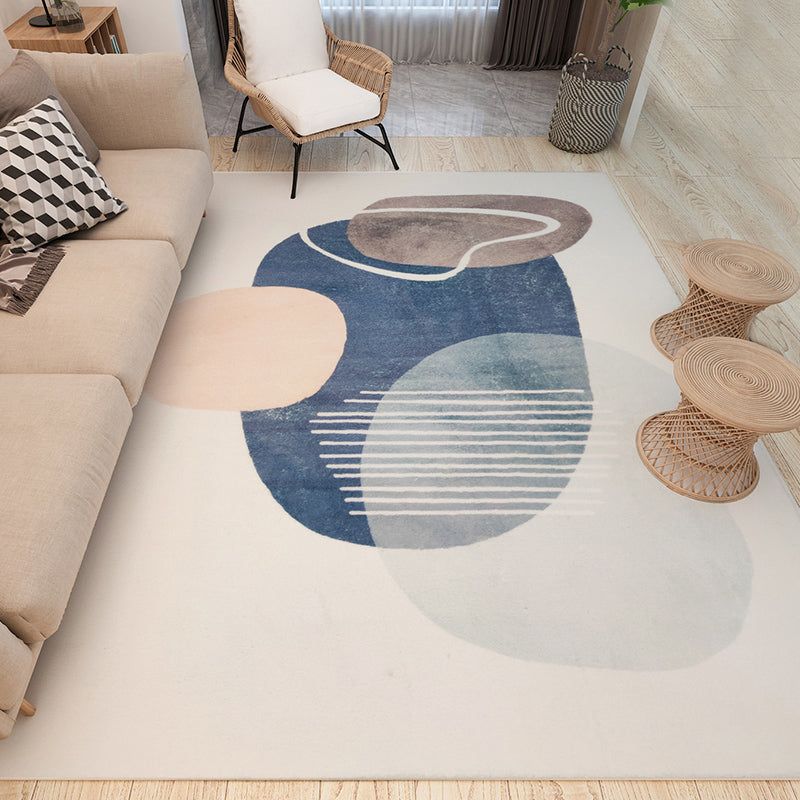 Stylish Watercolor Color Block Rug Multi-Color Nordic Rug Polyester Machine Washable Stain Resistant Anti-Slip Rug for Room Blue Clearhalo 'Area Rug' 'Rug' 2267037