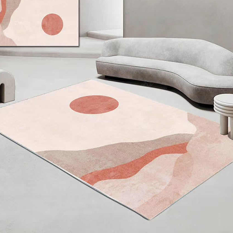 Artistry Geometrical Color Block Rug Multi-Colored Nordic Rug Polypropylene Anti-Slip Machine Washable Pet Friendly Rug for Great Room Pink Clearhalo 'Area Rug' 'Rug' 2267053