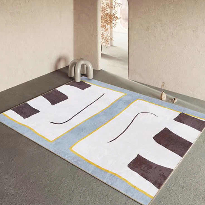 Artistry Geometrical Color Block Rug Multi-Colored Nordic Rug Polypropylene Anti-Slip Machine Washable Pet Friendly Rug for Great Room Grey Clearhalo 'Area Rug' 'Rug' 2267057