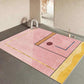 Artistry Geometrical Color Block Rug Multi-Colored Nordic Rug Polypropylene Anti-Slip Machine Washable Pet Friendly Rug for Great Room Pink-Yellow Clearhalo 'Area Rug' 'Rug' 2267059