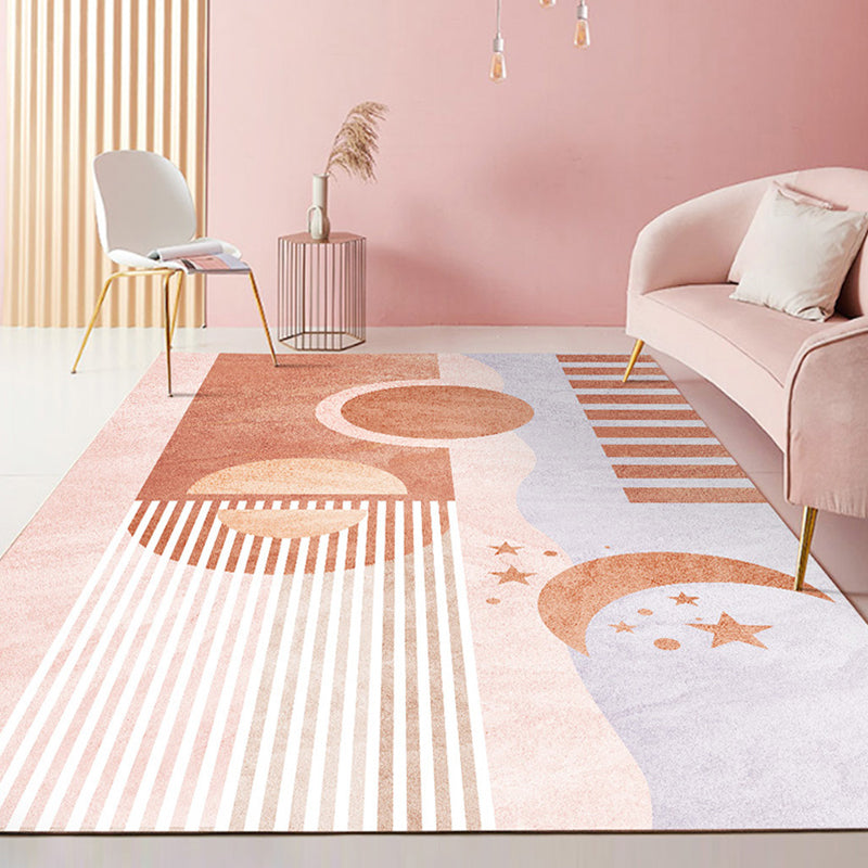 Multi Color Modernist Rug Synthetics Morandi Color Block Abstract Rug Washable Stain Resistant Anti-Slip Rug for Decoration Purple-Pink Clearhalo 'Area Rug' 'Rug' 2267067