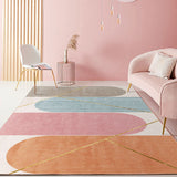 Multi Color Modernist Rug Synthetics Morandi Color Block Abstract Rug Washable Stain Resistant Anti-Slip Rug for Decoration Clearhalo 'Area Rug' 'Rug' 2267069