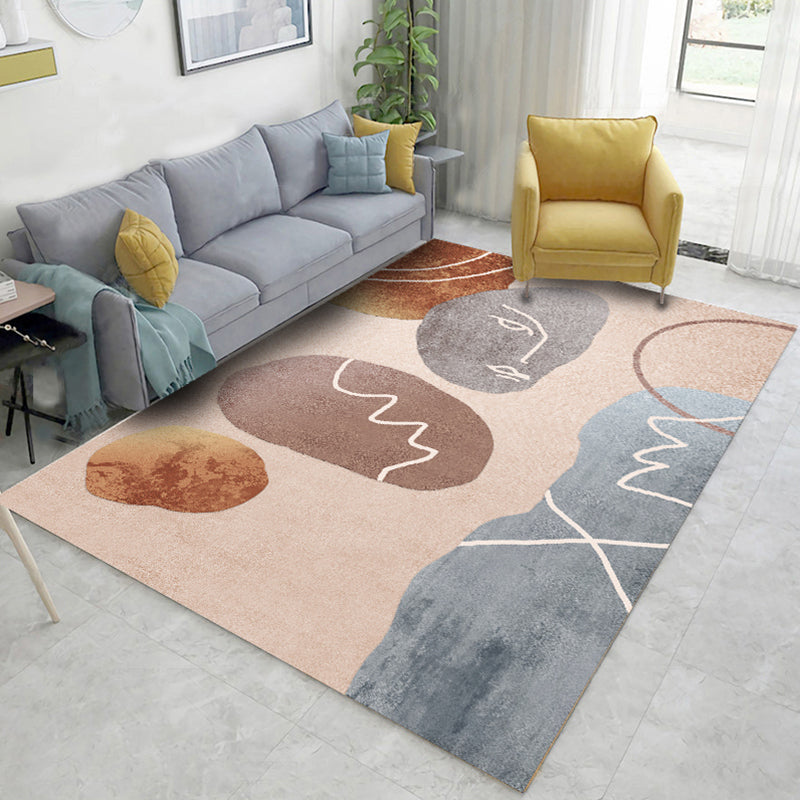 Multi Color Modernist Rug Synthetics Morandi Color Block Abstract Rug Washable Stain Resistant Anti-Slip Rug for Decoration Grey Clearhalo 'Area Rug' 'Rug' 2267076