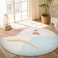 Simplicity Nordic Area Rug Multi Colored Watercolor Abstract Rug Washable Pet Friendly Non-Slip Rug for Girls Room Blue Clearhalo 'Area Rug' 'Rug' 2267084