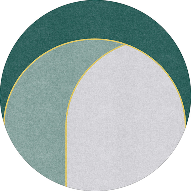Decorative Geometrical Color-Block Rug Multicolor Nordic Carpet Polypropylene Stain Resistant Pet Friendly Non-Slip Backing Rug for Room Green Clearhalo 'Area Rug' 'Rug' 2267099