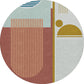 Decorative Geometrical Color-Block Rug Multicolor Nordic Carpet Polypropylene Stain Resistant Pet Friendly Non-Slip Backing Rug for Room Dark Red Clearhalo 'Area Rug' 'Rug' 2267108
