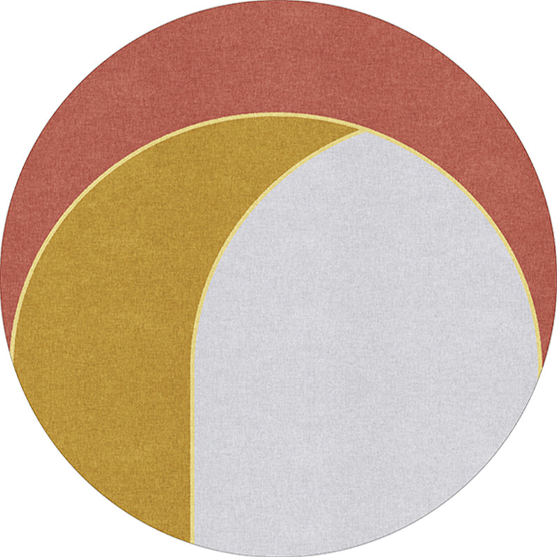 Decorative Geometrical Color-Block Rug Multicolor Nordic Carpet Polypropylene Stain Resistant Pet Friendly Non-Slip Backing Rug for Room Yellow-Red Clearhalo 'Area Rug' 'Rug' 2267109