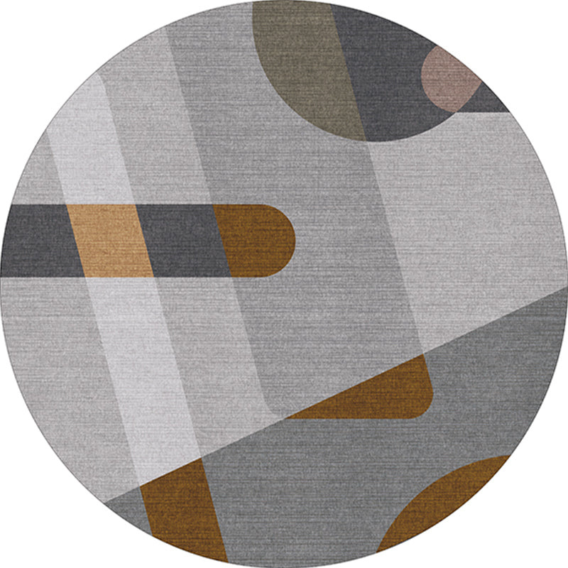 Decorative Geometrical Color-Block Rug Multicolor Nordic Carpet Polypropylene Stain Resistant Pet Friendly Non-Slip Backing Rug for Room Grey Clearhalo 'Area Rug' 'Rug' 2267112