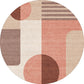 Decorative Geometrical Color-Block Rug Multicolor Nordic Carpet Polypropylene Stain Resistant Pet Friendly Non-Slip Backing Rug for Room Orange Pink Clearhalo 'Area Rug' 'Rug' 2267113