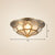 Dome Aisle Flush Ceiling Light Colonial Style Frosted Glass Brass Flush Mount Lamp 3 Brass Clearhalo 'Ceiling Lights' 'Close To Ceiling Lights' 'Close to ceiling' 'Flush mount' Lighting' 2267854