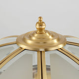 3 Lights Hemispherical Ceiling Light Fixture Colonial Style Brass Frosted White Glass Flush Mount Lamp Clearhalo 'Ceiling Lights' 'Close To Ceiling Lights' 'Close to ceiling' 'Flush mount' Lighting' 2267887