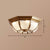 Bronze Finish Octagon Ceiling Lamp Traditional Frosted Glass Kitchen Flush Light Fixture Bronze 16" Clearhalo 'Ceiling Lights' 'Close To Ceiling Lights' 'Close to ceiling' 'Flush mount' Lighting' 2267897