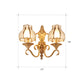 Beveled Glass Flared Shade Wall Lamp Simplicity Corridor Wall Light Fixture in Brass Clearhalo 'Wall Lamps & Sconces' 'Wall Lights' Lighting' 2267935