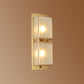 Minimalist Rectangular Wall Mount Light Frosted Glass Wall Lighting in Brass for Corridor 2.0 Brass Clearhalo 'Wall Lamps & Sconces' 'Wall Lights' Lighting' 2267944