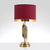 Red Drum Shade Table Light Traditional Fabric Single Living Room Nightstand Lighting Red Clearhalo 'Lamps' 'Table Lamps' Lighting' 2268061