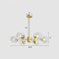 Gold Ball Chandelier Light Fixture Postmodern Glass Suspension Lighting for Living Room 6 Clear Clearhalo 'Ceiling Lights' 'Chandeliers' 'Clear' 'Industrial' 'Modern Chandeliers' 'Modern' 'Tiffany' 'Traditional Chandeliers' Lighting' 2268153