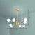 Metallic Branch LED Suspension Light Postmodernist Gold Chandelier with Ball Opal Glass Shade 8 Gold Clearhalo 'Ceiling Lights' 'Chandeliers' 'Modern Chandeliers' 'Modern' Lighting' 2268174