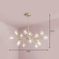 Gold Branch Hanging Chandelier Postmodern Stylish Clear Ball Glass Ceiling Light for Dining Room 15 Gold Clearhalo 'Ceiling Lights' 'Chandeliers' 'Modern Chandeliers' 'Modern' Lighting' 2268195