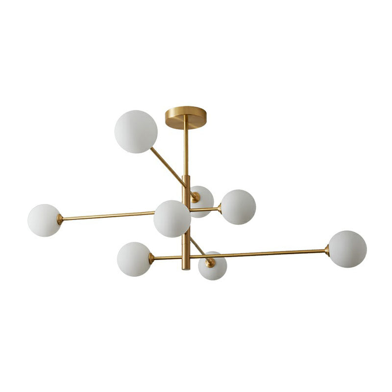 Molecule Glass Chandelier Lighting Minimalistic Gold Plated Hanging Ceiling Light Clearhalo 'Ceiling Lights' 'Chandeliers' 'Modern Chandeliers' 'Modern' Lighting' 2268216