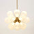 Postmodern Creative Bubbles Chandelier Glass 18-Bulb Bedroom Pendant Light in Gold White Clearhalo 'Ceiling Lights' 'Chandeliers' 'Modern Chandeliers' 'Modern' Lighting' 2268480