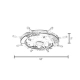 Wood Rudder Flush Light Contemporary Blue LED Flush Ceiling Light Fixture for Nursery Clearhalo 'Ceiling Lights' 'Close To Ceiling Lights' 'Close to ceiling' 'Flush mount' Lighting' 2268523