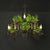 Plant Metal Pendant Chandelier Farm Style Restaurant Hanging Light Fixture for Decoration Green Clearhalo 'Cast Iron' 'Ceiling Lights' 'Chandeliers' 'Industrial Chandeliers' 'Industrial' 'Metal' 'Middle Century Chandeliers' 'Rustic Chandeliers' 'Tiffany' Lighting' 2268545