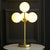 Gold Ball Tree Shaped Table Light Post-Modern 4 Lights Cream Glass Night Stand Lamp Gold Clearhalo 'Lamps' 'Table Lamps' Lighting' 2268665