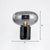 Capsule Shaped Glass Nightstand Light Nordic 1-Bulb Table Lamp with Cylindrical Marble Base Smoke Gray Small Clearhalo 'Lamps' 'Table Lamps' Lighting' 2268763
