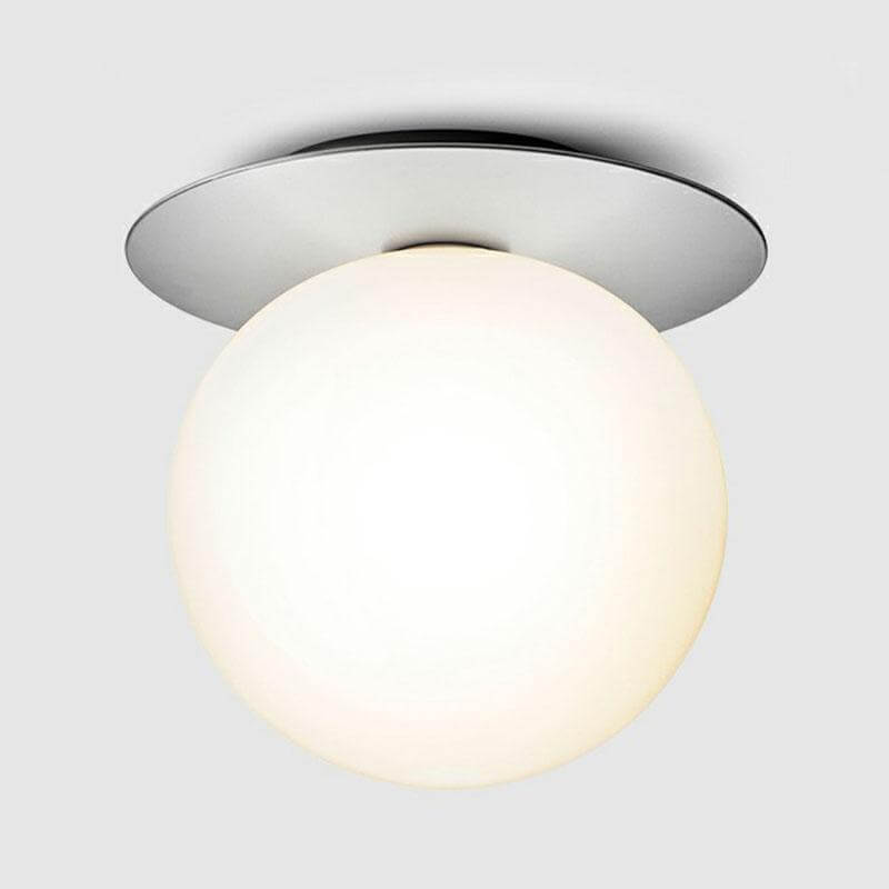 1 Bulb Aisle Ceiling Lamp Modern Semi Flush Mount Lighting with Ball Glass Shade Clearhalo 'Ceiling Lights' 'Close To Ceiling Lights' 'Close to ceiling' 'Semi-flushmount' Lighting' 2268846-sw