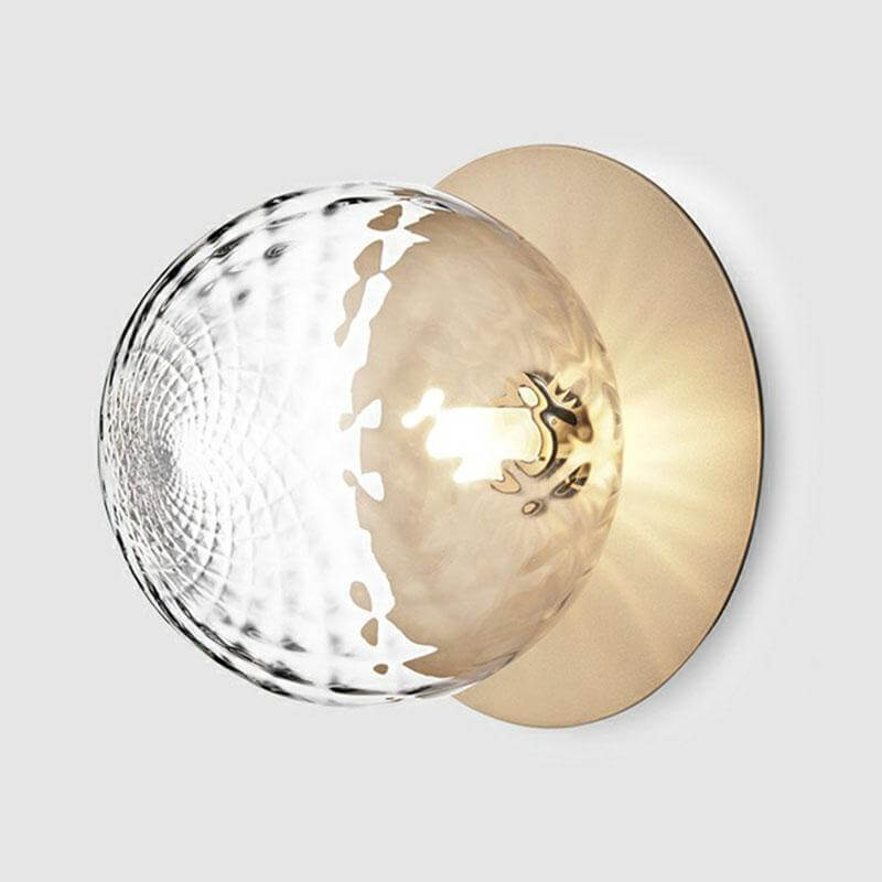 1 Bulb Aisle Ceiling Lamp Modern Semi Flush Mount Lighting with Ball Glass Shade Clearhalo 'Ceiling Lights' 'Close To Ceiling Lights' 'Close to ceiling' 'Semi-flushmount' Lighting' 2268847-sw