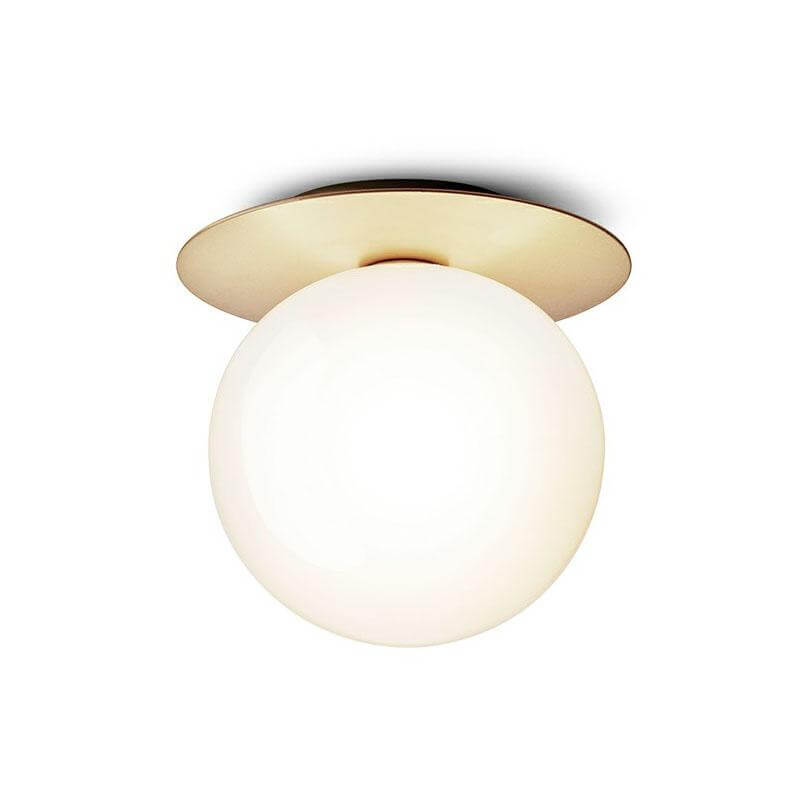 1 Bulb Aisle Ceiling Lamp Modern Semi Flush Mount Lighting with Ball Glass Shade Clearhalo 'Ceiling Lights' 'Close To Ceiling Lights' 'Close to ceiling' 'Semi-flushmount' Lighting' 2268849-sw