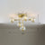 Ball Glass Ceiling Mounted Light Postmodern Gold Finish Semi Flush Mount for Living Room - 5 - Amber - Clearhalo - 'Ceiling Lights' - 'Close To Ceiling Lights' - 'Close to ceiling' - 'Semi-flushmount' - Lighting' - 2268956